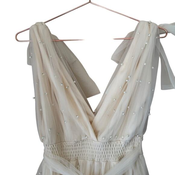 Mable Lyanna Elegant Pearl Studded Dress Size Small - Picture 3 of 6